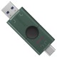 USB флеш накопичувач Kingston 256GB DataTraveler Duo USB 3.2 / Type-C Black/Green (DTDEG2/256GB)