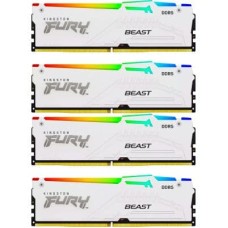 Модуль пам'яті для комп'ютера DDR5 128GB (4x32GB) 5600 MHz FURY Beast RGB White Kingston Fury (ex.Hy