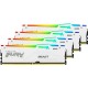 Модуль пам'яті для комп'ютера DDR5 128GB (4x32GB) 5600 MHz FURY Beast RGB White Kingston Fury (ex.Hy