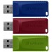 USB флеш накопичувач Verbatim 3x16GB Slider Red/Blue/Green USB 2.0 (49326)