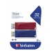 USB флеш накопичувач Verbatim 2x32GB Store'n'Go Slider Red/Blue USB 2.0 (49327)