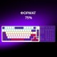 Клавіатура Lorgar KBP7075W Pro RGB Wireless/Bluetooth/USB UA White (LRG-KBP7075W-WH-US)