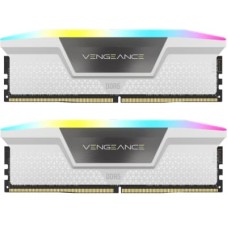 Модуль пам'яті для комп'ютера DDR5 32GB (2x16GB) 6400 MHz Vengeance RGB White Corsair (CMH32GX5M2B64