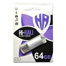 USB флеш накопичувач Hi-Rali 64GB Rocket Series Silver USB 2.0 (HI-64GBVCSL)