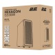 Корпус для ПК 2E Gaming Hexagon G338W, без БЖ, 2xUSB 3.0, 1xUSB Type-C, 1x120mm, 3x120mm ARGB, TG Si