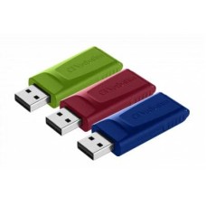 USB флеш накопичувач Verbatim 3x16GB Slider Red/Blue/Green USB 2.0 (49326) USB флеш накопичувач Verbatim 3x16GB Slider Red/Blue/Green USB 2.0 (49326)