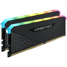 Модуль пам'яті для комп'ютера DDR4 16GB (2x8GB) 3200 MHz Vengeance RGB RS Black Corsair (CMG16GX4M2E