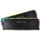 Модуль пам'яті для комп'ютера DDR4 16GB (2x8GB) 3200 MHz Vengeance RGB RS Black Corsair (CMG16GX4M2E