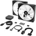 Кулер до корпусу Corsair iCUE Link QX140 RGB PWM PC Fans Starter Kit with iCUE LINK System Hub (CO-9