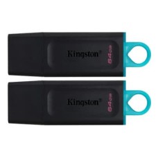 USB флеш накопичувач Kingston 2x64GB DT Exodia Black+Blue USB 3.2 (DTX/64GB-2P)