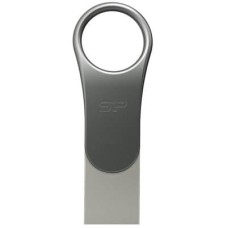 USB флеш накопичувач Silicon Power 128 GB DriveMobile C80 USB 3.1 + Type-C Silver (SP128GBUC3C80V1S)
