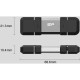USB флеш накопичувач Silicon Power USB 128G SILICON POWER usb3.2+TypeC Mobile C51 (SP128GBUC3C51V1S)