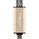 USB флеш накопичувач Transcend 256GB JetFlash 930 Gold-Black USB 3.2/Type-C (TS256GJF930C)