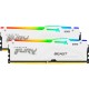 Модуль пам'яті для комп'ютера DDR5 32GB (2x16GB) 5600 MHz FURY Beast White RGB Kingston Fury (ex.Hyp