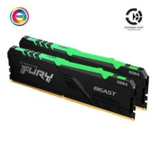 Модуль пам'яті для комп'ютера DDR4 16GB (2x8GB) 3200 MHz Fury Beast RGB Kingston Fury (ex.HyperX) (K