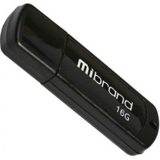 USB флеш накопичувач Mibrand 16GB Grizzly Black USB 2.0 (MI2.0/GR16P3B)