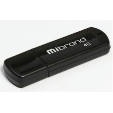 USB флеш накопичувач Mibrand 4GB Grizzly Black USB 2.0 (MI2.0/GR4P3B)