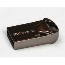 USB флеш накопичувач Mibrand 4GB Hawk Black USB 2.0 (MI2.0/HA4M1B)