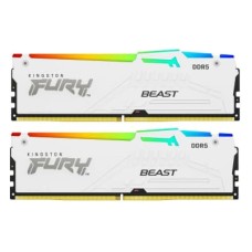 Модуль пам'яті для комп'ютера DDR5 64GB (2x32GB) 6000 MHz Beast White RGB XMP Kingston Fury (ex.Hype Модуль пам'яті для комп'ютера DDR5 64GB (2x32GB) 6000 MHz Beast White RGB XMP Kingston Fury (ex.Hype