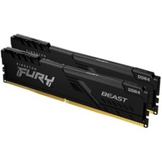 Модуль пам'яті для комп'ютера DDR4 16GB (2x8GB) 3600 MHz Fury Beast Black Kingston Fury (ex.HyperX)