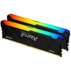 Модуль пам'яті для комп'ютера DDR4 32GB (2x16GB) 3200 MHz Beast RGB Black Kingston Fury (ex.HyperX)