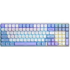 Клавіатура Aula S100pro RGB KRGD Red Switch Wireless/Bluetooth/Type-C UA White/Blue (6948391205762)