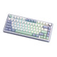 Клавіатура Aula F75 Gasket Greywood V3 switch Hot-Swap PBT Wireless/Bluetooth/USB White (69483912086