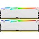 Модуль пам'яті для комп'ютера DDR5 32GB (2x16GB) 5200 MHz Beast White RGB Kingston Fury (ex.HyperX)
