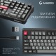 Клавіатура GamePro Asgard Drakkar Keychron Super Red Switch Wireless/Bluetooth/USB UA Black (MK305BK