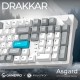 Клавіатура GamePro Asgard Drakkar Keychron Super Red Switch Wireless/Bluetooth/USB UA White (MK305WH