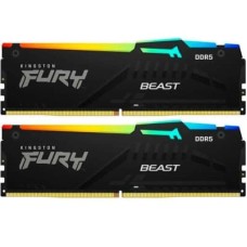 Модуль пам'яті для комп'ютера DDR5 16GB (2x8GB) 5600 MHz FURY Beast RGB Kingston Fury (ex.HyperX) (K