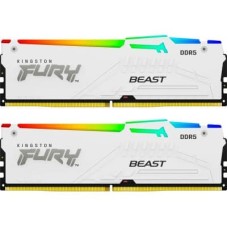 Модуль пам'яті для комп'ютера DDR5 32GB (2x16GB) 5600 MHz FURY Beast White RGB Kingston Fury (ex.Hyp