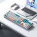 Клавіатура Aula F2088 PRO Plus 9 Orange Keys KRGD Blue USB UA White/Blue (6948391234908)