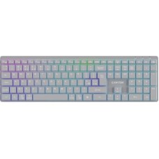Клавіатура Canyon HKB-W11 Slim Dual Mode Wireless/Bluetooth RGB UA Grey (CNS-HBTK11G)
