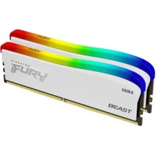 Модуль пам'яті для комп'ютера DDR4 16GB (2x8GB) 3200 MHz Beast White RGB SE Kingston Fury (ex.HyperX