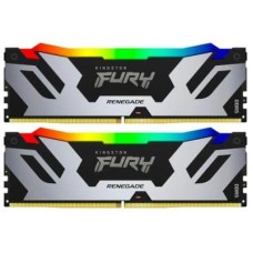 Модуль пам'яті для комп'ютера DDR5 32GB (2x16GB) 6400 MHz Renegade Silver RGB Kingston Fury (ex.Hype