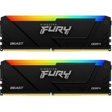 Модуль пам'яті для комп'ютера DDR4 32GB (2x16GB) 3200 MHz FURY Beast RGB Kingston Fury (ex.HyperX) (