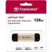 USB флеш накопичувач Transcend 128GB JetFlash 930 Gold-Black USB 3.2/Type-C (TS128GJF930C)