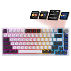 Клавіатура GamePro Asgard Valhalla Pro QLAB Sakura Switch RGB Bluetooth/Wireless/USB-C UA White (MK1 Клавіатура GamePro Asgard Valhalla Pro QLAB Sakura Switch RGB Bluetooth/Wireless/USB-C UA White (MK1