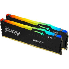 Модуль пам'яті для комп'ютера DDR5 64GB (2x32GB) 6000 MHz Beast RGB EXPO Black Kingston Fury (ex.Hyp Модуль пам'яті для комп'ютера DDR5 64GB (2x32GB) 6000 MHz Beast RGB EXPO Black Kingston Fury (ex.Hyp